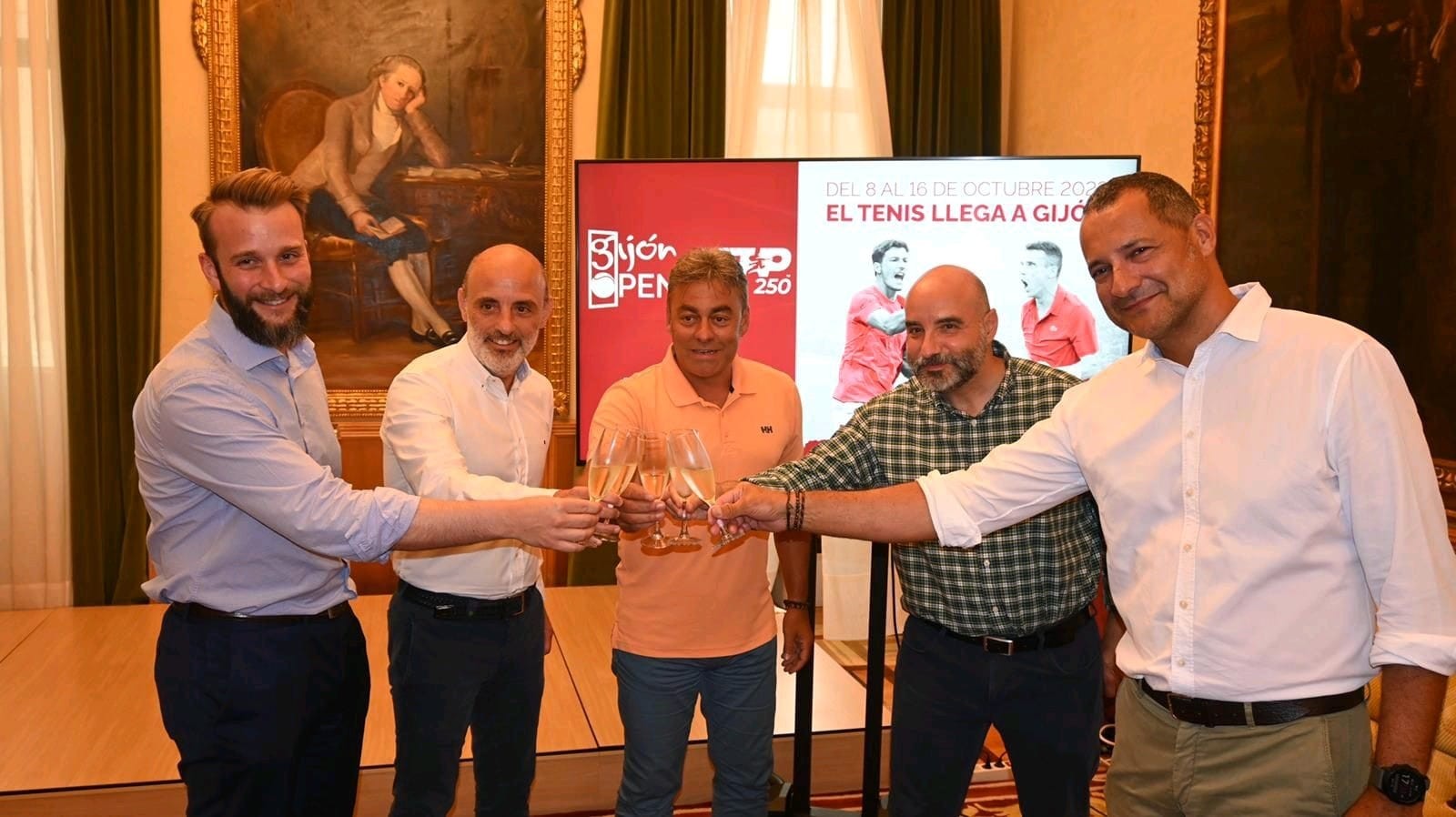 Celebración en el Ayuntamiento de Gijón por el Gijón Open ATP 250